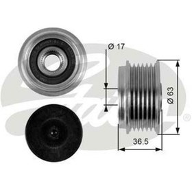 Resim GATES OAP7051 ALTERNATÖR KASNAĞI FOCUS 98-04 TRANSIT CONNECT 1.8 