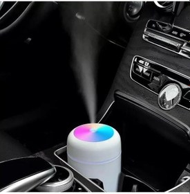 Resim Araç İçi Koku Makinesi Antrasit 300 Ml Ultrasonik Hava Nemlendirici Beyaz 