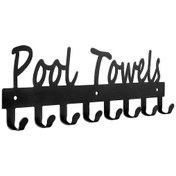 Resim Banyo Duvara Monte Havlu Askısı Düzenleyici Kanca Seti - Karbon Çelik Havuz Havlusu Kancaları, İç Mekan Kullanımı 