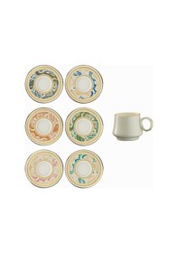 Resim Sandro Moreno 1453 Şal Yüzük Gold 12 Parça 6 Kişilik Kahve Fincan Takım 90 Ml Ar211728 