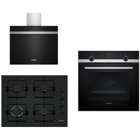 Resim Siemens HB514FBR1T - EO6C6PP30O - LC65FCJ60T Siyah 3 Lü Ankastre Set 