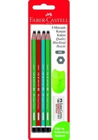 Resim Faber-Castell Blisterli Mercanlı Kurşun Kalem Seti 8'liFSC 