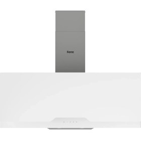 Resim Ferre D068 90 cm Çift Camlı Girintili Dokunmatik Beyaz Davlumbaz 