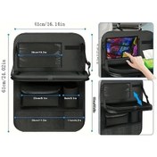 Resim Dashanshop Katlanır Masa Fonksiyonlu Oksford Koltuk Arkası Organizer - Çok Cepli Dayanıklı Araç Saklama Çantası 