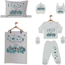 Resim Pia Baby Gl 1943-06 Isme Özel Yastık Battaniye Zıbın Set 