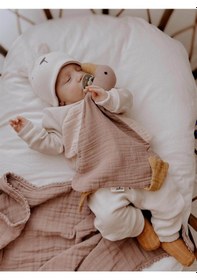 Resim Cigit Ördek Müslin Uyku Arkadaşı Yıkanmıştır 35x35 Cm Pudra-bakır 