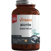 Resim VİTAGO Premium Biotin 5000 Mcg 60 Tablet 