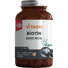 Resim VİTAGO Premium Biotin 5000 Mcg 60 Tablet 