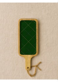 Resim Mango Ahşap Saplı Sunum Tahtası Koyu Yeşil 