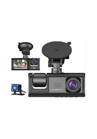 Resim Carboon T717 3 Kameralı Full Hd Araç İçi Kamera Ön + Arka + İç Kayıt Gece Görüş G-sensör 