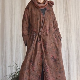 Resim Bohemian Bloom Kimono Elbise - Turuncu 