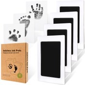 Resim 1 set/4 adet - Tek Kullanımlık Baskı Pedleri/Köpekler ve Kediler İçin Ped Baskı Kiti Dahil 8 Kartonlu - Kullanımı Kolay/Kirli Eller Yok/Net İşaretler - Kedi Ped Baskıları/Çocuk Parmak Baskıları ve İzleri Anlamak İçin Uygun 