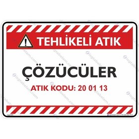Resim Çözücüler Atık Kodu: 20 01 13 