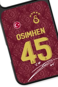 Resim Galatasaray Victor Osimhen 3. Forma İmzalı Cam Telefon Kılıfı - iPhone 17 Pro 