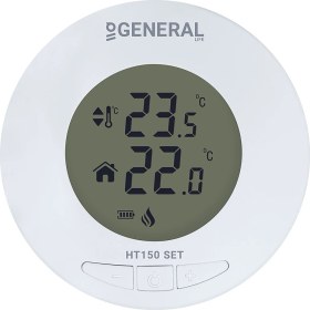 Resim General Ht 150 Set Dijital Kablosuz Oda Termostatı Beyaz Renkli Modern Kontrol Paneli 