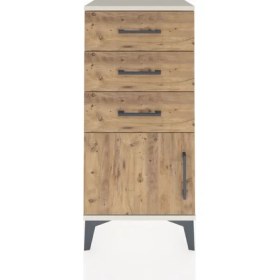 Resim Arges Komodin 3 Çekmeceli Tek Kapaklı 44X30X96 Aytaşı-Çam 