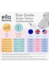 Resim Ella Bonna Kaydırmaz Taban Bebek ve Çocuk Panduf, Organik Pamuk Ev ve Kreş Patiği - 2'li Paket 