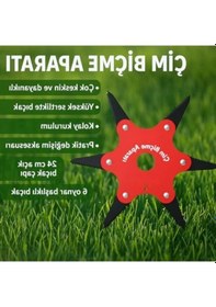 Resim 6 Bıçaklı Ergonomik Çim Biçme Aparatı 