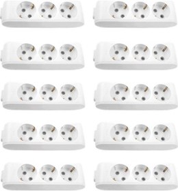 Resim Viko Multi-Let 3'lü Kablosuz Klemensli Grup Priz 10 Adet 