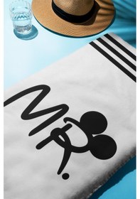 Resim Dijital Baskı Plaj Deniz Havlusu Mr Mickey Desenli Peştamal Hvl0102 Renkli 