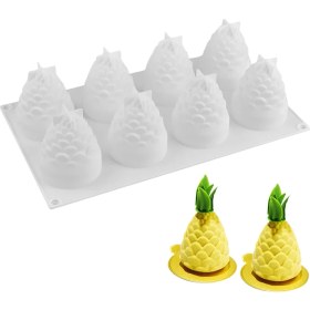 Resim Profesyonel Silikon Armut Kalıp 8 Bölmeli 