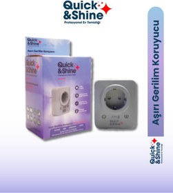Resim Quick&Shine Aşırı Gerilim Koruyucu - Akım Korumalı Priz 