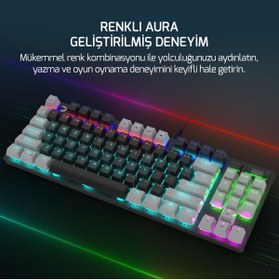 Resim Gamepower Eva 5 60M Mekanik Blue Switch Kablolu Oyuncu Klavye 