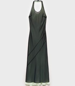 Resim MANGO Woman Yarı şeffaf kombine elbise 