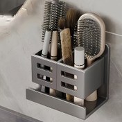 Resim Duvara Monte Banyo Rafı Organizatörü, Çok Fonksiyonlu Plastik Askılı Depolama Rafı, Yerden Tasarruf Sağlayan, Kolay Kurulum, Ayarlanabilir, Dayanıklı, Su Geçirmez, Diş Fırçası, Diş Macunu, Jilet, Saç Kurutma Makinesi ve Mutfak Aksesuarları ile Banyo İçin 