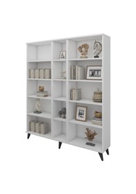 Resim Simple Kitaplık 12 Raflı 150x30x176 Beyaz Beyaz 