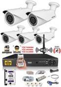 Resim IDS DS-2073HD-W-SET5-1TB 5 Kameralı 1080P Full HD 5 MP Sony Lensli Kamera Seti - 2073 