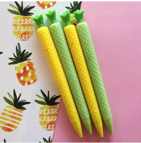 Resim Ananas Şeklinde Uçlu Kalem - 3d Silikon Uçlu Kalem 0.7 - 1 Adet 