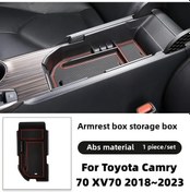 Resim Xuweiwei Toyota Camry 70 Xv70 2018-2023 Konsol Organizer Siyah Plastik Telefon Usb Şarj Anahtar Yuvası 