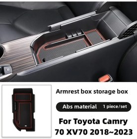 Resim Xuweiwei Toyota Camry 70 Xv70 2018-2023 Konsol Organizer Siyah Plastik Telefon Usb Şarj Anahtar Yuvası 