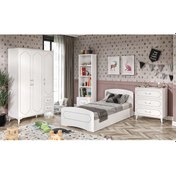 Resim Hayal Modern Genç Odası Takımı Beyaz - 4 Parçalı Beyaz 