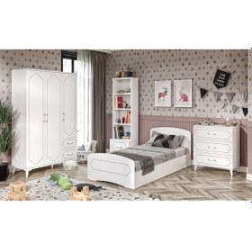 Resim Hayal Modern Genç Odası Takımı Beyaz - 4 Parçalı Beyaz 