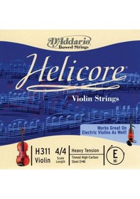 Resim D'addario H311h Helicore Tek Keman Mi E Teli 4/4 - Heavy Yüksek Gerilimli Parlak Tını Çelik Çekirdekli Uzun Ömürlü Yapı Ve Güçlü Projeksiyon 