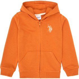 Resim U.S. Polo Assn. Erkek Çocuk Bakır Fermuarlı Kapüşonlu Sweatshirt 50316706-VR182 