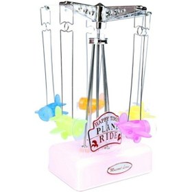 Resim BUFFER® Hareketli Uçaklı Kurmalı Hediyelik Küçük Müzik Kutusu Aleti 