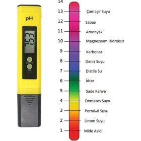 Resim Dijital Termometreli ve Ph Ölçer Seti, Su ve Akvaryum Için 0.01 Hassasiyet 