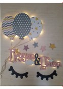 Resim Deniztasarım Balonlu Isme Özel Işıklı Gece Lambası Işıklı Isimlik (483087882) Çok Renkli 