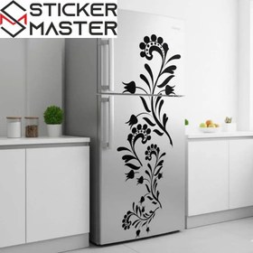 Resim Büyük Boy Dekoratif Çiçek Sticker | Dolap Kapağı ve Cam Kaplama - 66x160 Cm 