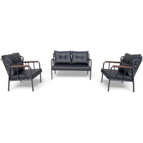 Resim Siyah Deri Metal Ofis Koltuk Takımı Büro Koltuk Takımı Ve Kanepeleri Bekleme Koltukları Çok Renkli 