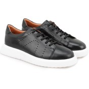 Resim Desa Parker Siyah Erkek Deri Spor Ayakkabı 