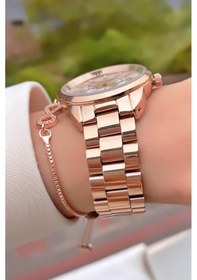 Resim Tom Jones Mrd12043 Rose Gold Renk Kadın Kol Saati Bileklik Hediyeli 