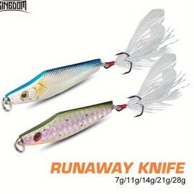 Resim 1 Adet Kingdom Glitter Uzun Döküm Yem 7g-28g Taklit Tüyler, Tatlı ve Tuzlu Su Dayanıklı Titreşimli Yem | Olta Malzemesi, Renkli Spinner, Keskin Üçlü Kancalı, Parlak Spinner, Yüksek Kalite Spinner, Vib Spinner, Balıkçılar İçin 