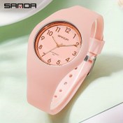 Resim SANDA Kadın Spor Pembe Silikon Kayış Saat, Jöle Kadran, 3ATM, Kuvars Hareket, Yuvarlak Çinko Alaşımlı Kasa - Trendy ve Moda, İdeal Tatil Hediyesi, Spor Aksesuarı | Trendy Saat | Dayanıklı Saat Bantı 