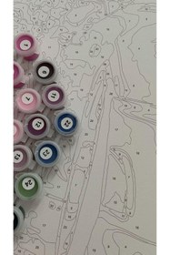 Resim TT ART Sayılarla Boyama 20X20 cm Aile Seti Fırça Boya Dahil - İslam'ın Üç Kalbi 