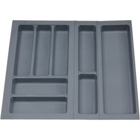 Resim Mutfak, Modüler Kaşıklık Seti, Antrasit, 54 x 48 cm (Enden-Boydan 3,5 cm Kesilebilir) 