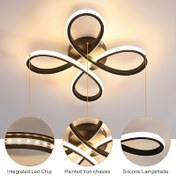 Resim 1 adet Modern 3 Renk Ayarlanabilir LED Tavan Lambası Mat Metal Kaplama ile - Oturma Odası, Yatak Odası, Yemek Odası, Çalışma Odası, Otel ve Sanat Galerisi Dekoru için Sıcak Ortam Aydınlatması, Ev için Tavan Lambaları 